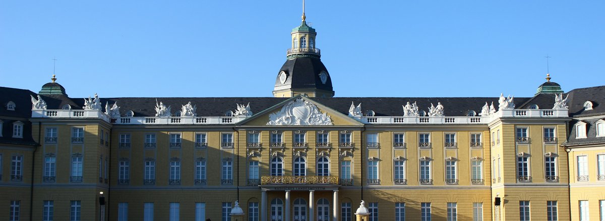 Decorative element portraying the Karlsruhe Schloss